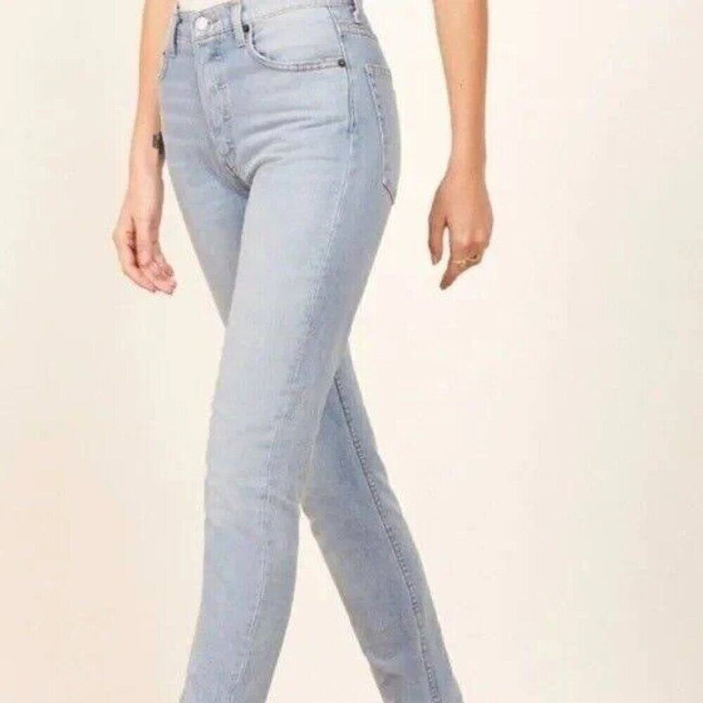 Reformation Montego Women's High Rise Button Fly Skinny Jeans size 26